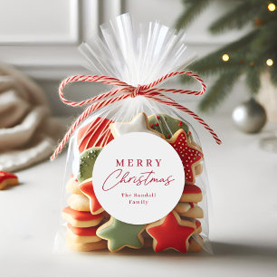 Etiqueta de regalo de Navidad con letra manuscrita