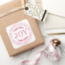 Etiqueta de regalo de Navidad con mensaje alegre r