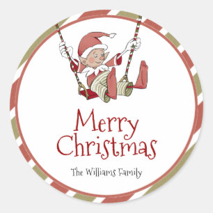 Etiqueta de regalo de Navidad con sticker de duend