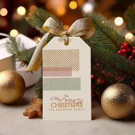 Etiqueta De Regalo De Navidad Con Tartán ID1141A