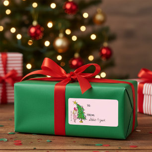 Etiqueta de regalo de Navidad de Cindy-Lou Who de
