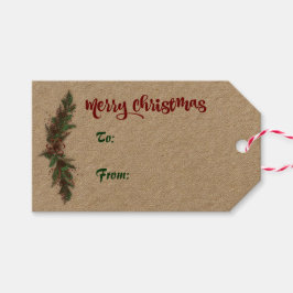 Etiqueta de regalo de navidad de Feliz