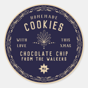 Etiqueta de regalo de Navidad de galleta de chocol