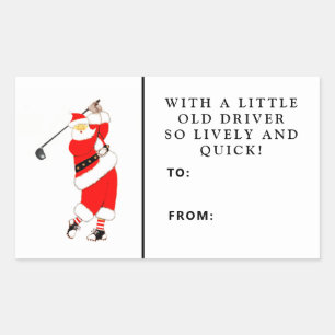 Etiqueta de regalo de Navidad de golf