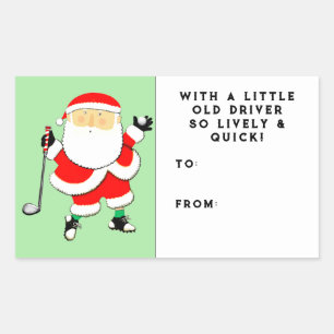 Etiqueta de regalo de Navidad de golf