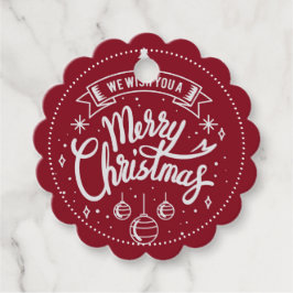 Etiqueta de regalo de navidad de moras rojas