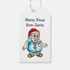 Etiqueta de regalo de Navidad de Papá Noel