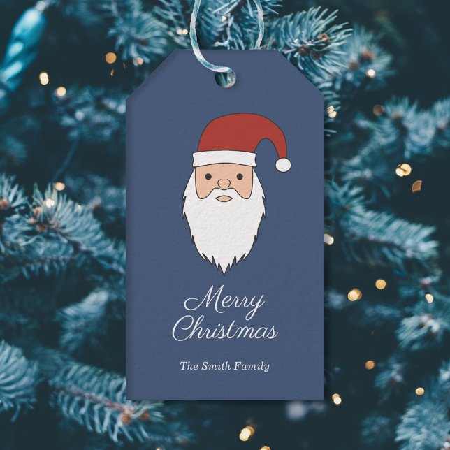 Etiqueta de regalo de Navidad de Papá Noel (Santa Claus Christmas Gift Tag)