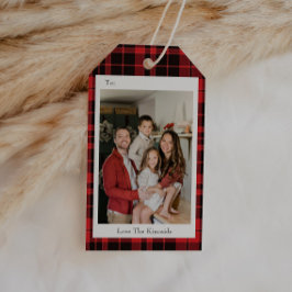 Etiqueta de regalo de Navidad de vacaciones rústic
