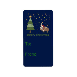 Etiqueta de regalo de Navidad de yak