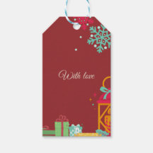Etiqueta de regalo de Navidad – Diseño festivo de 