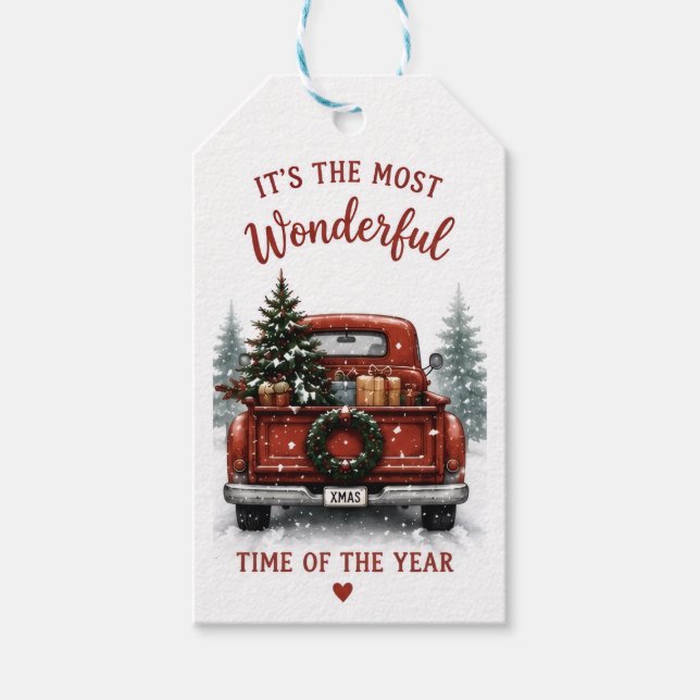 Etiqueta de regalo de Navidad elegante (Anverso)