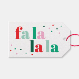 Etiqueta De Regalo De Navidad Fa La La La