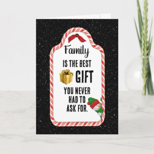 Etiqueta de regalo de Navidad familiar