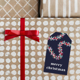 Etiqueta de regalo de Navidad Garland de Purpurina