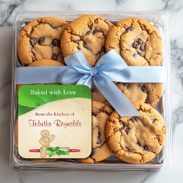 Etiqueta de regalo de Navidad Hombre de Jengibre