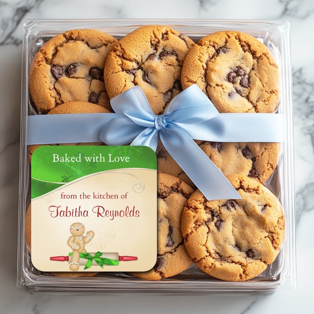 Etiqueta de regalo de Navidad Hombre de Jengibre (Subido por el creador)