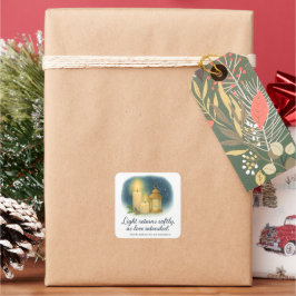 Etiqueta de regalo de Navidad - Luz en la temporad