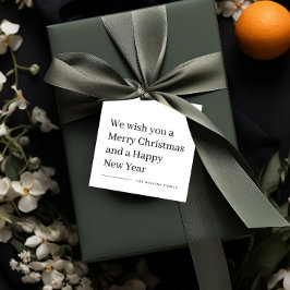 Etiqueta de regalo de Navidad moderna tipo fiesta