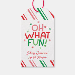 Etiqueta de regalo de Navidad Oh Qué Diversión
