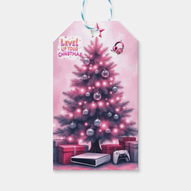 Etiqueta de regalo de Navidad para Gamer (Anverso)