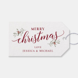 Etiqueta de regalo de Navidad para regalos hechos 