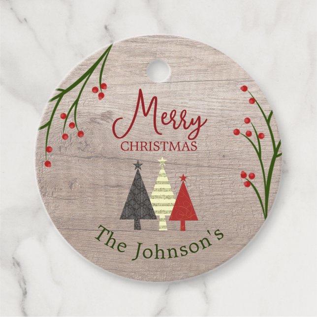 Etiqueta de regalo de Navidad personalizada (Anverso)