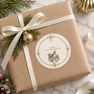 Etiqueta de regalo de Navidad personalizada de per