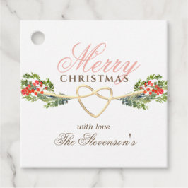 Etiqueta de regalo de Navidad personalizada elegan