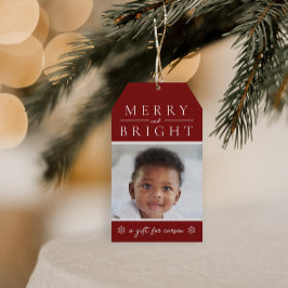 Etiqueta de regalo de Navidad roja