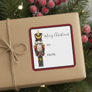 Etiqueta de regalo de Navidad tradicional para cas