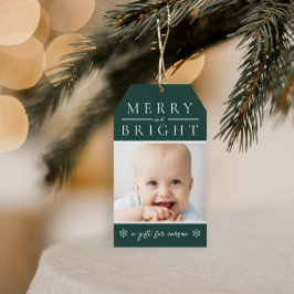 Etiqueta de regalo de Navidad verde
