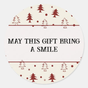 Etiqueta de regalo de Navidad y pegatina de dulce