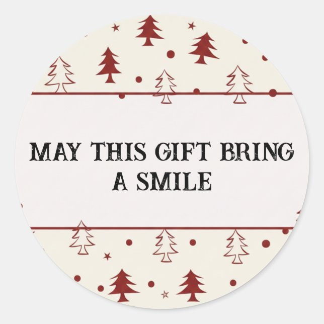 Etiqueta de regalo de Navidad y pegatina de dulce  (Anverso)