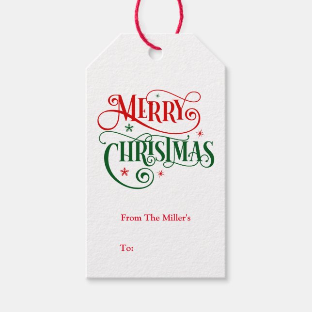 Etiqueta de regalo de navidades (Anverso)