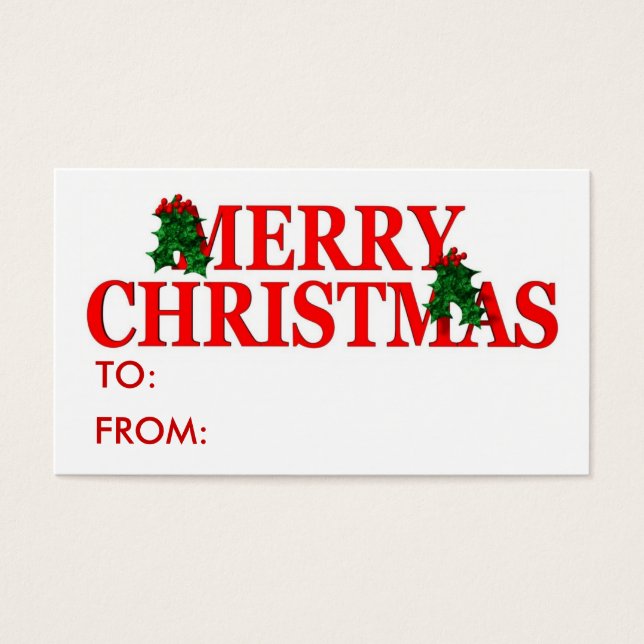 Etiqueta de regalo de navidades (Frente)
