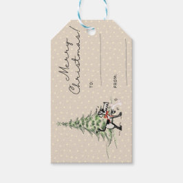 Etiqueta de regalo de navidades