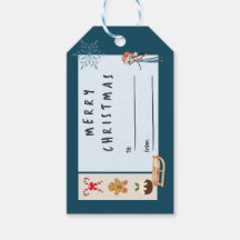 Etiqueta de regalo de navidades