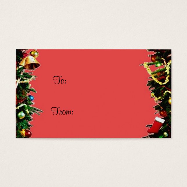 Etiqueta de regalo de navidades (Frente)