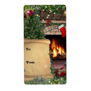 Etiqueta de regalo de navidades