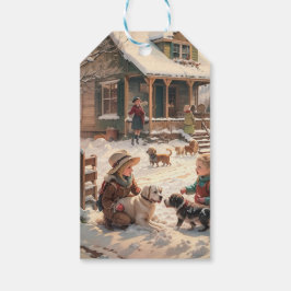 Etiqueta de regalo de navidades