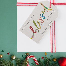 Etiqueta de regalo de Navidades bendecidos pintado