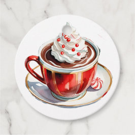 Etiqueta de regalo de Navidades de chocolate calie
