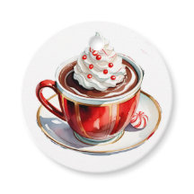 Etiqueta de regalo de Navidades de chocolate calie
