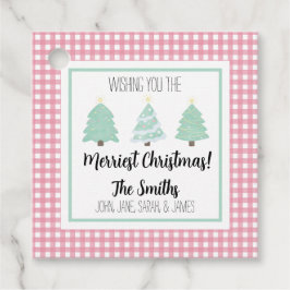 Etiqueta de regalo de Navidades de la familia Past