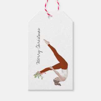 Etiqueta de regalo de Navidades de pilates