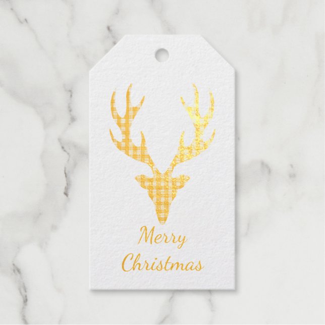 Etiqueta de regalo de Navidades de Relieve metaliz (Anverso)