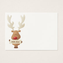 Etiqueta de regalo de Navidades de renos