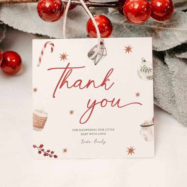 Etiqueta de regalo de Navidades de Santa Baby Show (Subido por el creador)