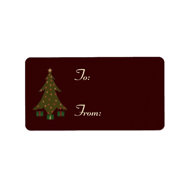Etiqueta de regalo de Navidades de talla (Frente)